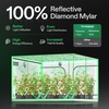 image:imageVIVOSUN D325 2in1 3x2 Grow Tent 36x24x53 High Reflective Mylar with MultiChamber and Floor Tray for Hydroponic Indoor Plant96x96x80