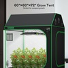 image:imageVIVOSUN D325 2in1 3x2 Grow Tent 36x24x53 High Reflective Mylar with MultiChamber and Floor Tray for Hydroponic Indoor PlantRoof60x60x72