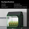 image:imageVIVOSUN D325 2in1 3x2 Grow Tent 36x24x53 High Reflective Mylar with MultiChamber and Floor Tray for Hydroponic Indoor PlantRoof60x60x72