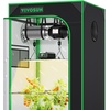 image:imageVIVOSUN Grow Tent Kit 2x4 Complete System WiFiControlled Grow System with Full Spectrum LED Grow Light Automatic Ventilation GrowHub Outlet A22 with Temperature and Humidity Sensor24x24x48