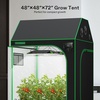image:imageVIVOSUN R446 4x4 Grow Tent 48x48x72 Roof Cube Tent with Observation Window and Floor Tray for Hydroponics Indoor Plant for VS4000VSF4300