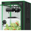 image:imageVIVOSUN Smart Pro Grow Tent Kit 44 Complete Smart Grow System WiFiIntegrated Automatic Control GrowHub E42A 2in1 Tunable Spectrum LED Grow Light 400W 360 Ventilation Control SystemPlus 32x32x63