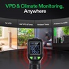 image:imageVIVOSUN VPD Thermometer Handheld Environmental Monitor Precision Infrared Laser Thermometer Gun with Adjustable Emissivity Leaf VPD and Temperature Monitoring for Plants Grow Tents HVAC