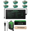 image:imageVIVOSUN 10x2075 Seedling Heat Mat and Digital Thermostat Combo 6Pack Seed Starter Trays 72Cell Seed Starter Kit with Humidity Dome Flat Reusable Plant Germination Trays for Germination Indoor