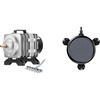 image:imageVIVOSUN 317GPH Air Pump 15W 6 Outlet 20 LMin for Aquarium and Hydroponic Systems and Air Stone Disc 4 x 4 Inch with Shell and Sucker for Aquarium Fish Tank and Hydroponics Air Pump