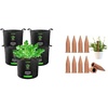 image:imageVIVOSUN 5Pack 5 Gallon Grow Bags and 10Pcs SelfWatering Spikes Hexagonal Terracotta Watering Stakes AutoWater Device Planter Insert for Indoor amp Outdoor Potted Plants 10Pack