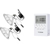 image:imageVIVOSUN Clamp Lamp Light with Detachable 85 Inch Aluminum Reflector and 7 Day Programmable Digital Timer with Dual Outlet 20 OnOff UL Listed Heavy Duty Plugin Outlet Timer