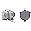 image:imageVIVOSUN Commercial Air Pump 1427 GPH 55W 90Lmin 12 Outlet for Aquarium and Hydroponic Systems andAir Stone Disc 8 x 8 Inch with Shell and Sucker for Aquarium