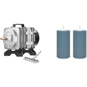 image:imageVIVOSUN 317GPH Air Pump 15W 6 Outlet 20 LMin for Aquarium and Hydroponic Systems and Air Stone 2PCS 4 x 2 Inch Large Air Stone for Aquarium