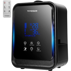 image:imageVIVOSUN 45L 2in1 Cool amp Warm Mist Ultrasonic Humidifier with Essential Oil Box amp Remote Control for Bedrooms Offices Plants Babies Dryness and Skincare45L 2in1 Cool  Warm Mist Humidifier