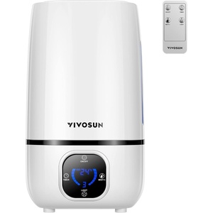 image:imageVIVOSUN 45L 2in1 Cool amp Warm Mist Ultrasonic Humidifier with Essential Oil Box amp Remote Control for Bedrooms Offices Plants Babies Dryness and Skincare4L Cool Mist Humidifier