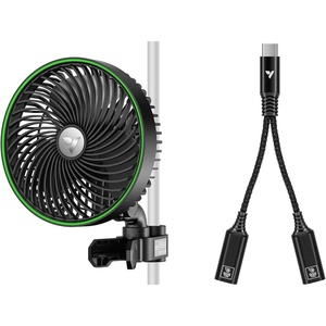 image:imageVIVOSUN AeroWave E6 Grow Tent Fan 6 Smart Wifi Control and USBC Splitter with 1 Male to 2 Female 2in1 Type C Splitter DaisyChain Adapter Dongle for GrowHub Controller E42A