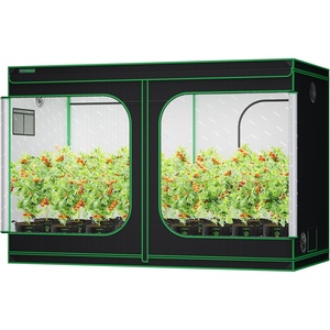 image:imageVIVOSUN D325 2in1 3x2 Grow Tent 36x24x53 High Reflective Mylar with MultiChamber and Floor Tray for Hydroponic Indoor Plant120x60x80