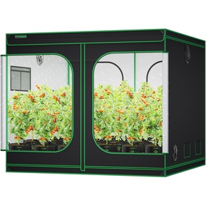 image:imageVIVOSUN D325 2in1 3x2 Grow Tent 36x24x53 High Reflective Mylar with MultiChamber and Floor Tray for Hydroponic Indoor Plant96x96x80