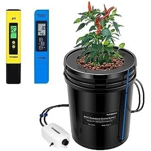 image:imageVIVOSUN DWC Hydroponic Growing System 5Gallon Deep Water Culture with VIVOSUN pH and TDS Meter Combo for Hydroponics Pool and Aquarium