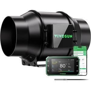 image:imageVIVOSUN G6 6 Inline Duct Fan amp Temperature Humidity Controller E42A WiFiApp Control AeroZesh Grow Tent Fanamp Smart Thermostat 388 CFM EC Motor Exhaust Fan for Heating Cooling Greenhouse Accessory6 Basic