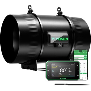image:imageVIVOSUN G6 6 Inline Duct Fan amp Temperature Humidity Controller E42A WiFiApp Control AeroZesh Grow Tent Fanamp Smart Thermostat 388 CFM EC Motor Exhaust Fan for Heating Cooling Greenhouse Accessory8 Pro