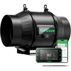 image:imageVIVOSUN G6 6 Inline Duct Fan amp Temperature Humidity Controller E42A WiFiApp Control AeroZesh Grow Tent Fanamp Smart Thermostat 388 CFM EC Motor Exhaust Fan for Heating Cooling Greenhouse Accessory6 Pro