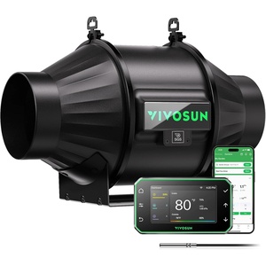 image:imageVIVOSUN G6 6 Inline Duct Fan amp Temperature Humidity Controller E42A WiFiApp Control AeroZesh Grow Tent Fanamp Smart Thermostat 388 CFM EC Motor Exhaust Fan for Heating Cooling Greenhouse Accessory4 Pro