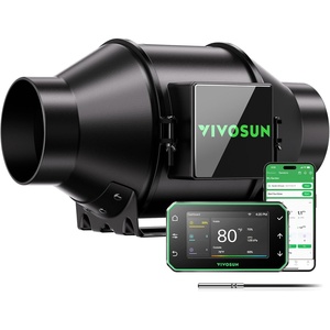 image:imageVIVOSUN G6 6 Inline Duct Fan amp Temperature Humidity Controller E42A WiFiApp Control AeroZesh Grow Tent Fanamp Smart Thermostat 388 CFM EC Motor Exhaust Fan for Heating Cooling Greenhouse Accessory4 Basic