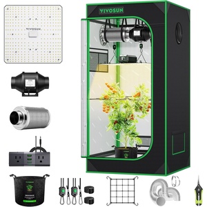 image:imageVIVOSUN Grow Tent Kit 2x4 Complete System WiFiControlled Grow System with Full Spectrum LED Grow Light Automatic Ventilation GrowHub Outlet A22 with Temperature and Humidity Sensor24x24x48