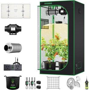 image:imageVIVOSUN Grow Tent Kit 2x4 Complete System WiFiControlled Grow System with Full Spectrum LED Grow Light Automatic Ventilation GrowHub Outlet A22 with Temperature and Humidity Sensor36x36x72