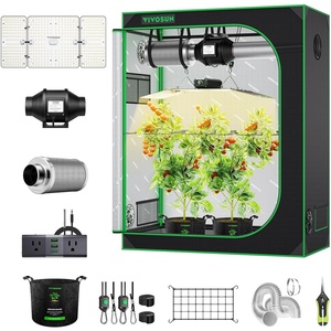 image:imageVIVOSUN Grow Tent Kit 2x4 Complete System WiFiControlled Grow System with Full Spectrum LED Grow Light Automatic Ventilation GrowHub Outlet A22 with Temperature and Humidity Sensor48x24x60200W