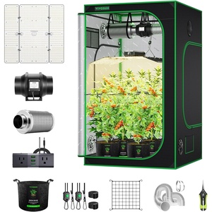 image:imageVIVOSUN Grow Tent Kit 2x4 Complete System WiFiControlled Grow System with Full Spectrum LED Grow Light Automatic Ventilation GrowHub Outlet A22 with Temperature and Humidity Sensor48x48x80400W