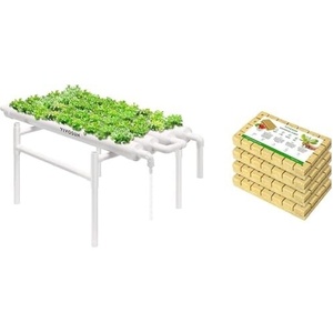 image:imageVIVOSUN Hydroponic Grow Kit and 16 Rockwool Cubes 112 Plugs Stonewool Starter Grow Cubes for Cuttings Cloning Plant Propagation Seed Starting