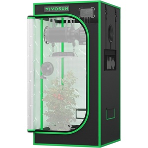 image:imageVIVOSUN P888 8X8 PRO Grow Tent with High CFM Kit 2000D High Reflective Mylar Oxford Fabric Extra Hanging Bars Hydroponics Indoor Plant for VS40004 96968024x24x48