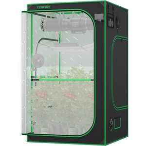 image:imageVIVOSUN P888 8X8 PRO Grow Tent with High CFM Kit 2000D High Reflective Mylar Oxford Fabric Extra Hanging Bars Hydroponics Indoor Plant for VS40004 96968048x48x80