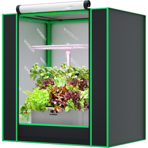 image:imageVIVOSUN Small Grow Tent for Aerogarden Hydroponics Growing System 20x14x21 Highly Reflective Mylar Indoor Grow Tent with Sealed Bottom Design Ventilation Window and Cable Hole Port
