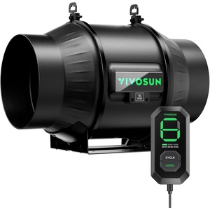 image:imageVIVOSUN T6 6 Inline Duct Fan amp 3 Cycle Modes E12 Speed Controller AeroZesh Grow Tent Kit Ventilation Fan with 408 CFM EC Motor Programmable Exhaust Fan for Heating Cooling Booster Hydroponics6 Pro