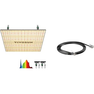 image:imageVIVOSUN VS4000 LED Grow Light and RJ11 Cable Male to Male Connects Grow Lights to GrowHub Controller E42A Telephone Extension Cord for RJ11 to RJ11 Devices 10 Feet