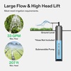 image:imageVIVOGROW Submersible Deep Well Pump 1HP 115V60Hz 33GPM 207ft Head Stainless Steel Water Pump with Additional Brass Check Valve and 30ft Power Cord for Irrigation Industrial amp Home Use