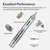 image:imageVIVOGROW Submersible Deep Well Pump 1HP 230V60Hz 33GPM 207ft Head Stainless Steel Water Pump with Additional Brass Check Valve and 30ft Power Cord for Irrigation Industrial amp Home Use