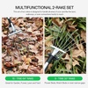 image:imageVIVOSUN 30 Lawn Leveling Rake 30 x 10 x 78 HeavyDuty Stainless Steel Lawn Leveler with 7FT Adjuatble Long Handle for High Effect Metal Levelawn for Smooth Soil Rustproof Rakes for Garden Yard64  30 Leaf Rake Set