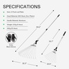 image:imageVIVOSUN 30 Lawn Leveling Rake 30 x 10 x 78 HeavyDuty Stainless Steel Lawn Leveler with 7FT Adjuatble Long Handle for High Effect Metal Levelawn for Smooth Soil Rustproof Rakes for Garden Yard64  30 Leaf Rake Set