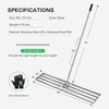 image:imageVIVOSUN 30 Lawn Leveling Rake 30 x 10 x 78 HeavyDuty Stainless Steel Lawn Leveler with 7FT Adjuatble Long Handle for High Effect Metal Levelawn for Smooth Soil Rustproof Rakes for Garden Yard48 x 10 Leveling Rake