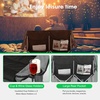 image:imageVIVOSUN Double Camping Chair Fully Padded Folding Loveseat Oversized Duo Chair with Cup amp Wine Glass Holders Pocket Armrests amp Carry BagBlack