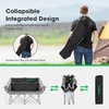 image:imageVIVOSUN Double Camping Chair Fully Padded Folding Loveseat Oversized Duo Chair with Cup amp Wine Glass Holders Pocket Armrests amp Carry BagBlack