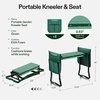 image:imageVIVOSUN Heavy Duty Garden Kneeler and Seat Folding Garden Stool with Soft EVA Foam Kneeling Pad amp 2 Large Tool Bags AntiTipping Gardening Bench Gifts for Women and Seniors Green