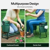 image:imageVIVOSUN Heavy Duty Garden Kneeler and Seat Folding Garden Stool with Soft EVA Foam Kneeling Pad amp 2 Large Tool Bags AntiTipping Gardening Bench Gifts for Women and Seniors Green