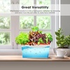 image:imageVIVOSUN SelfWatering Planters 4Pack 105 Inch Compact Rectangular Window Herb Planter Box with 10 PCS Plant Labels Plant Container for Basil Flowers Succulents Indoor amp Outdoor4 Pack of 2