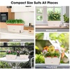 image:imageVIVOSUN SelfWatering Planters 4Pack 105 Inch Compact Rectangular Window Herb Planter Box with 10 PCS Plant Labels Plant Container for Basil Flowers Succulents Indoor amp Outdoor4 Pack of 2