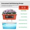 image:imageVIVOSUN SelfWatering Planters 4Pack 105 Inch Compact Rectangular Window Herb Planter Box with 10 PCS Plant Labels Plant Container for Basil Flowers Succulents Indoor amp Outdoor4
