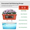 image:imageVIVOSUN SelfWatering Planters 4Pack 105 Inch Compact Rectangular Window Herb Planter Box with 10 PCS Plant Labels Plant Container for Basil Flowers Succulents Indoor amp Outdoor4 Pack of 2