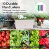 image:imageVIVOSUN SelfWatering Planters 4Pack 105 Inch Compact Rectangular Window Herb Planter Box with 10 PCS Plant Labels Plant Container for Basil Flowers Succulents Indoor amp Outdoor6 Pack of 2