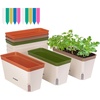 image:imageVIVOSUN SelfWatering Planters 4Pack 105 Inch Compact Rectangular Window Herb Planter Box with 10 PCS Plant Labels Plant Container for Basil Flowers Succulents Indoor amp Outdoor6