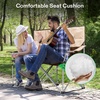 image:imageoutletsVIVOSUN Double Camping Chair Fully Padded Folding Loveseat Portable Oversized Duo Chair with Storage Cup Holders Heightadjustable Armrests amp Carry Bag Supports up to 500lbs Green amp GreyBeigebrown